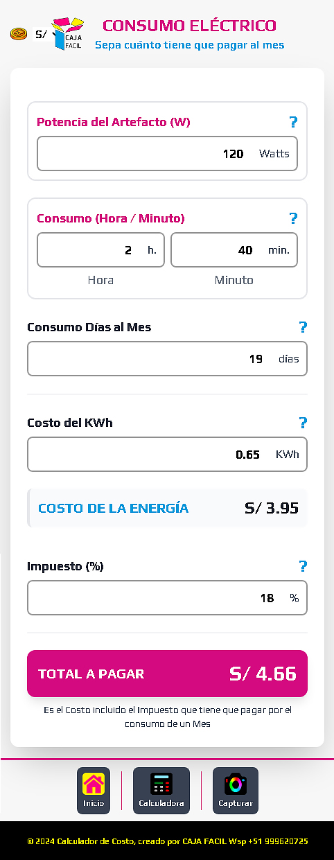 Consumo eléctrico celular