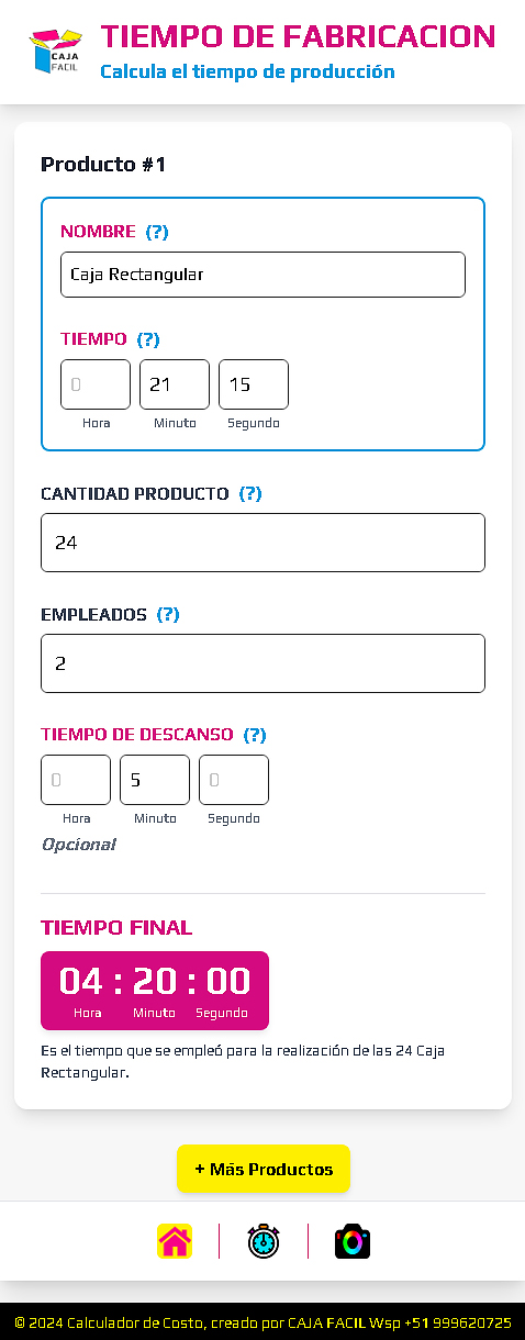 Tiempo de fabricación celular